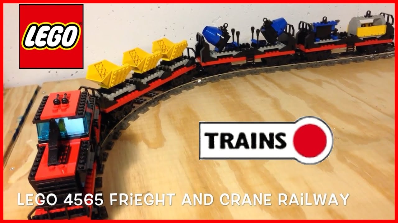 LEGO 9V Train 4565 Freight and Crane Railway from 1996
