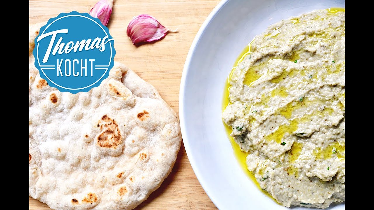 Geröstetes Auberginen Püree - der perfekte Dip zum Grillen -  Baba Ganoush