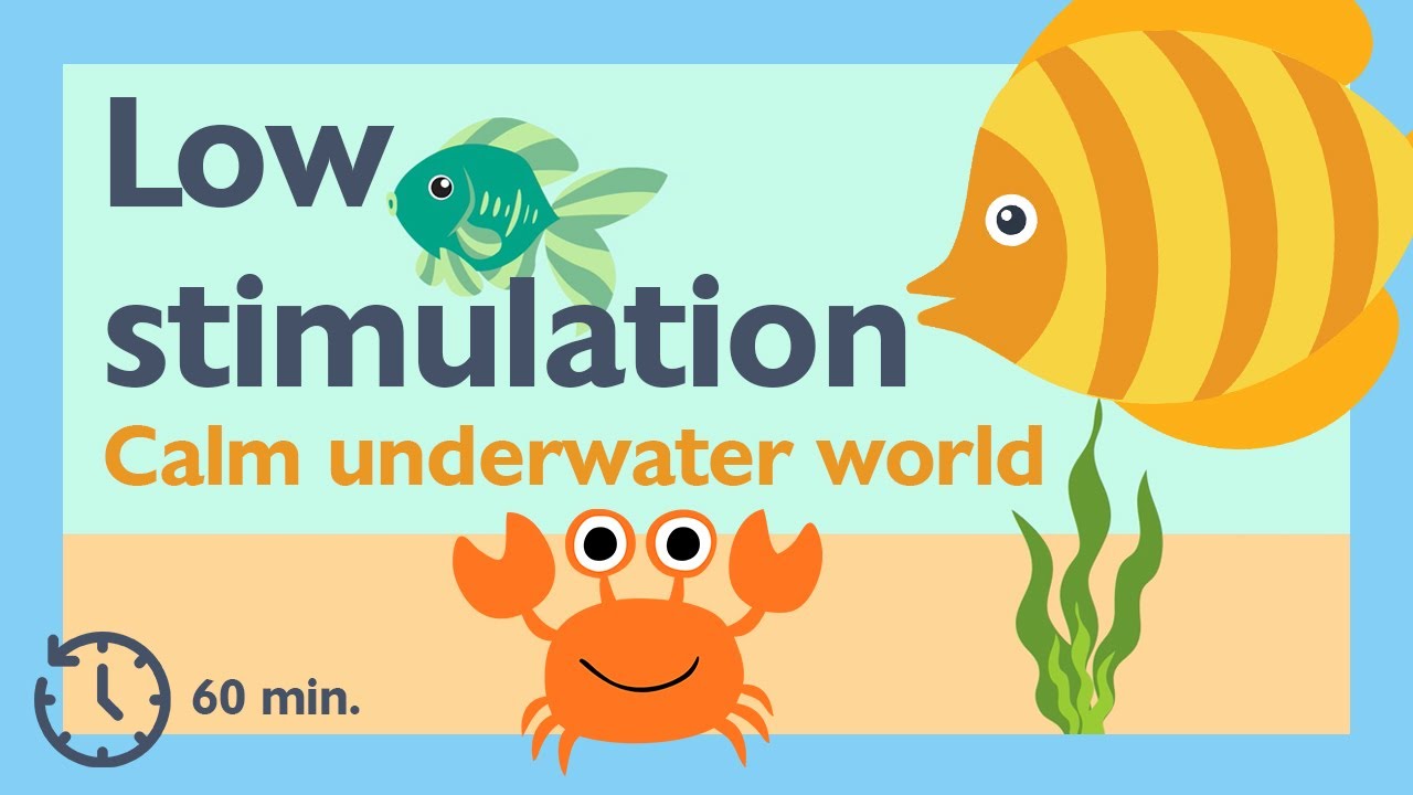 Low Stimulation Baby & Toddler Video | Underwater Calm | Calm Music & Soft Animation