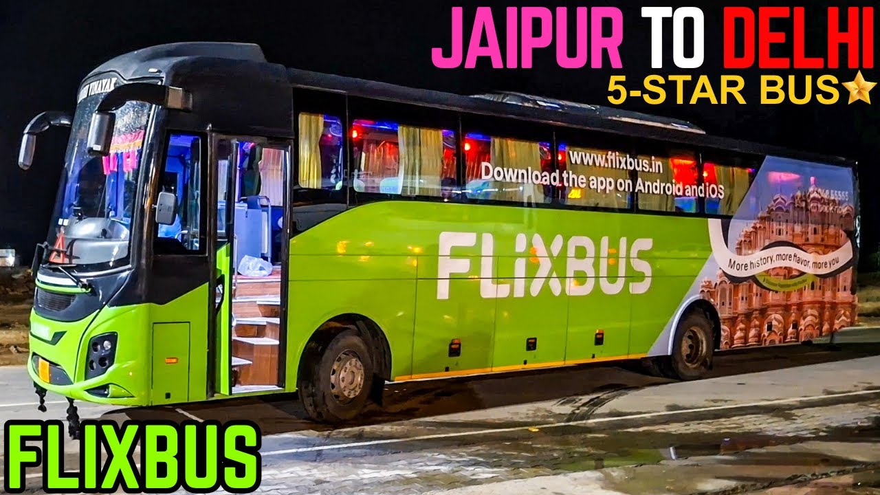 FlixBus Jaipur to Delhi 🚌 Travel at ₹99? 😱 Full Journey Experience | Semi-Sleeper 5-Star Bus⭐