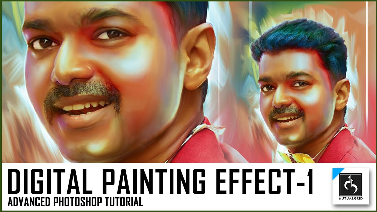 Advanced Photo to Colorful Digital Painting Photoshop Tutorial Part-1/5 | MutualGrid
