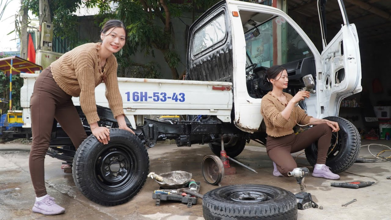 Girls' Challenge: Restore the Cabin and Brake System of a Suzuki (500kg) to Like-New Condition🚚🚚🚚