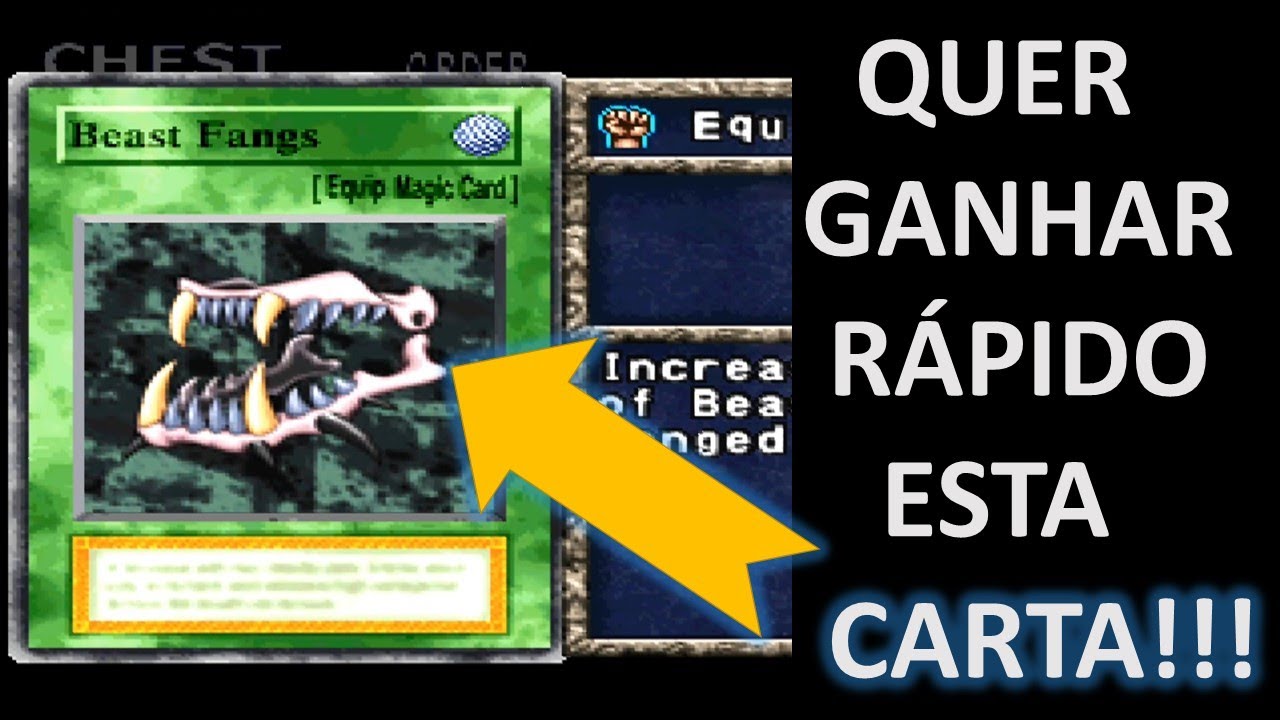 yu-gi-oh forbidden memories! como ganhar bem rápido 3  Beast Fangs do Seto. Detalhes no vídeo.