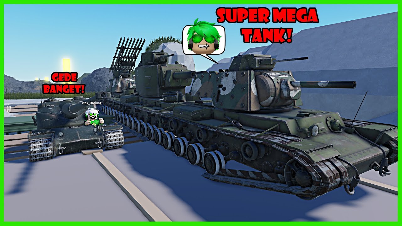 Darlung & Wak Darlung Mengendarai Tak Super Besar Lewati Rintangan Extreme Di Roblox