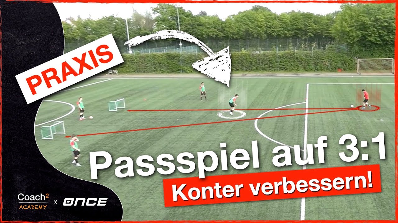 Mehrfachaktionen auf 3:1 - Spielnahes Individualtraining I Coach²  - Fußballtraining