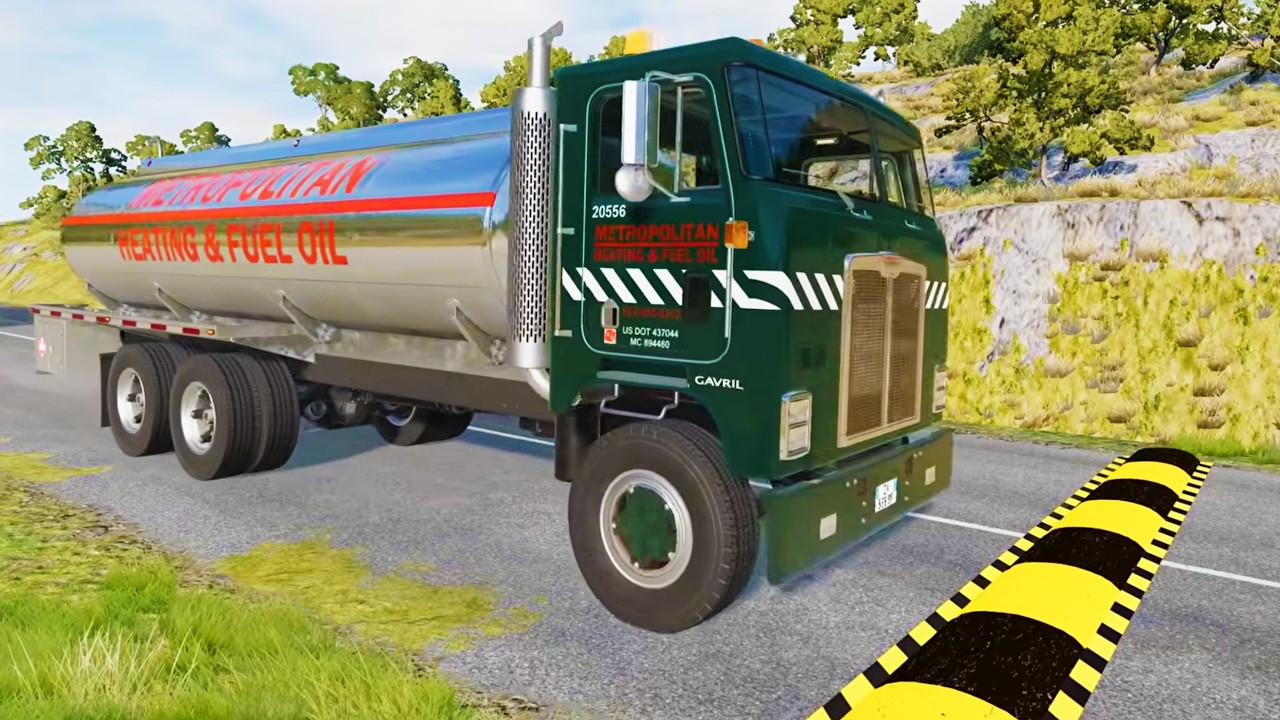 Trucks And Cars Vs Speed Bumps #4 BeamNG Drive