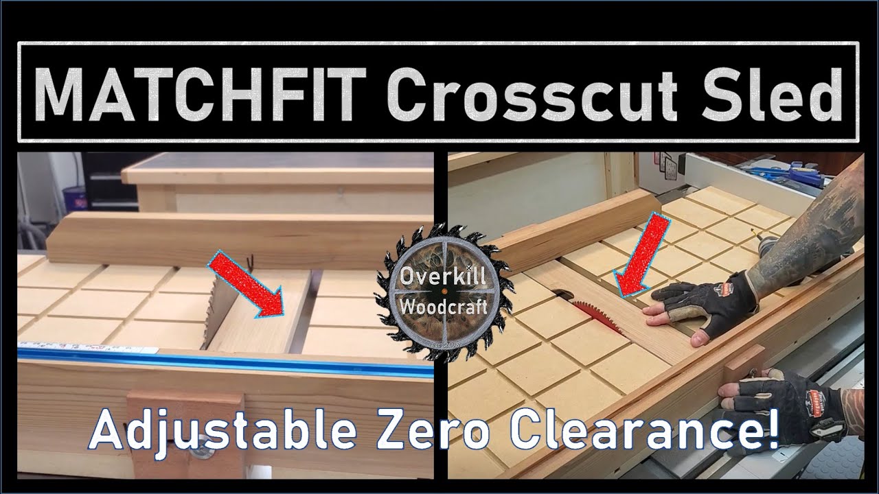 Adjustable Zero Clearance Plate MATCHFIT Table Saw Crosscut Sled