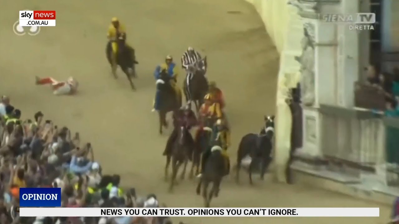 &lsquo;The world&rsquo;s craziest horse race&rsquo;: Multiple rider spills at Italian event