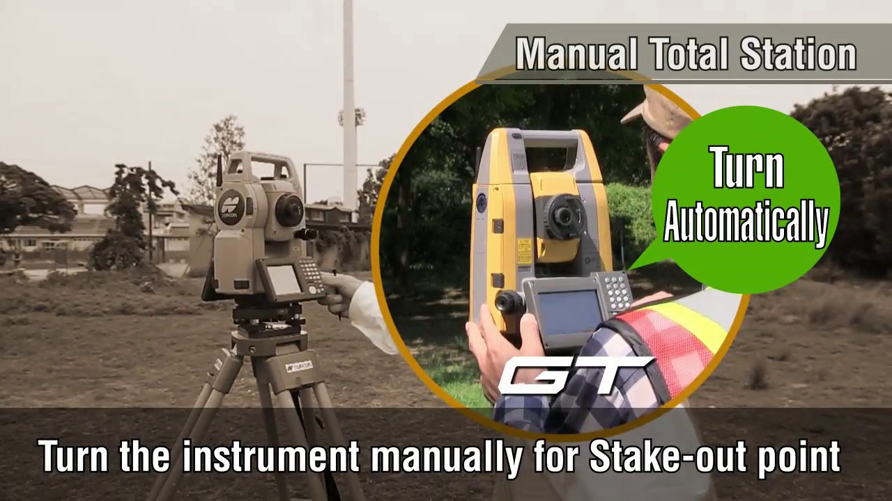 TOPCON GT Stake-out Workflow (Auto-Tracking Model)