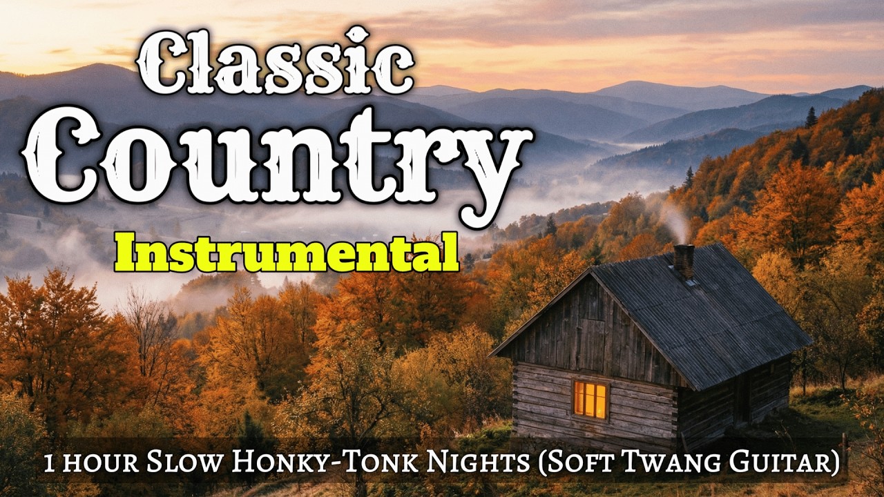Classic Country Instrumental – Slow Honky-Tonk Nights (Soft Twang Guitar) | No.10 (1 Hour)