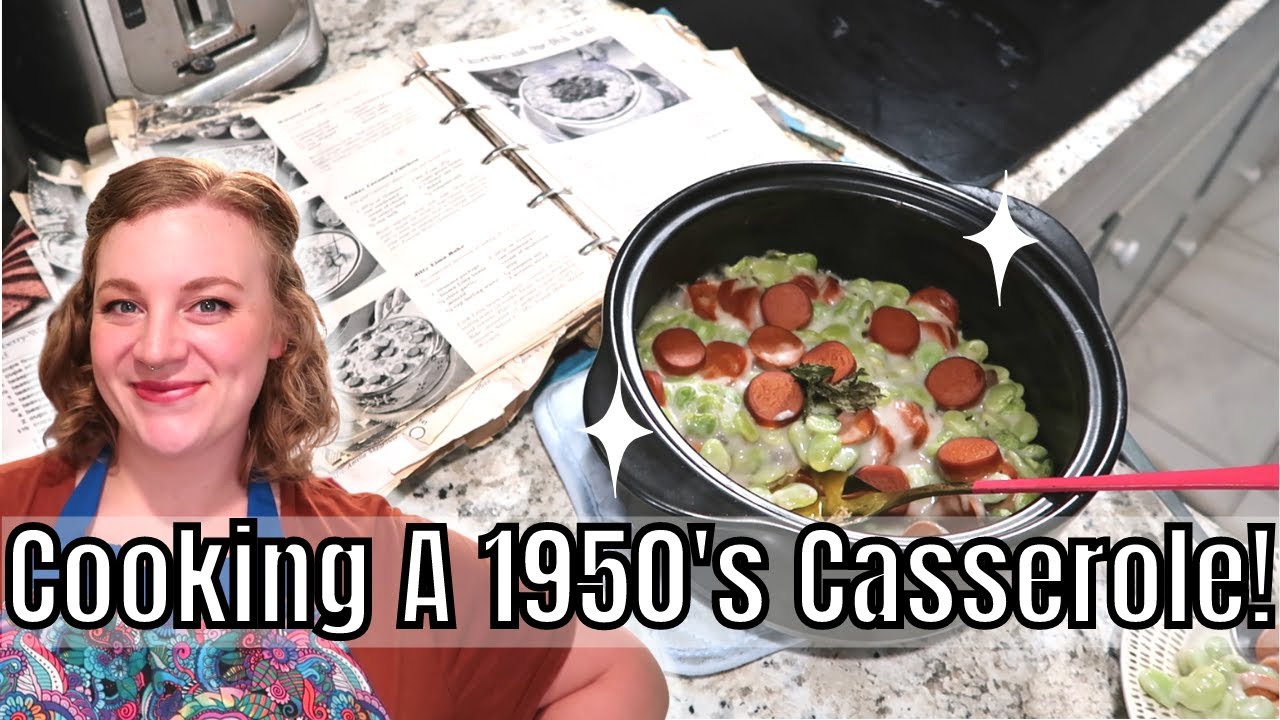 COOKING A 1950's CASSEROLE! VINTAGE RECIPES WITH BETTER HOMES AND GARDENS  1949 COOKBOOK!