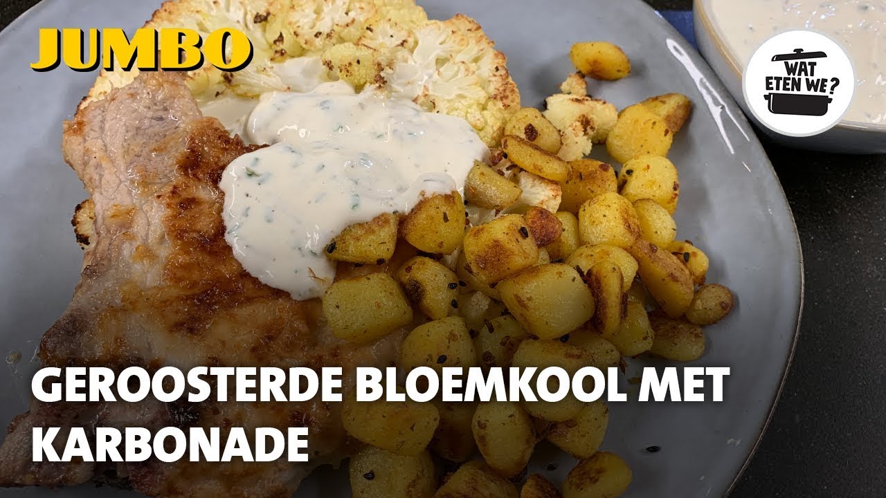 Wat eten we? Geroosterde bloemkool met karbonade