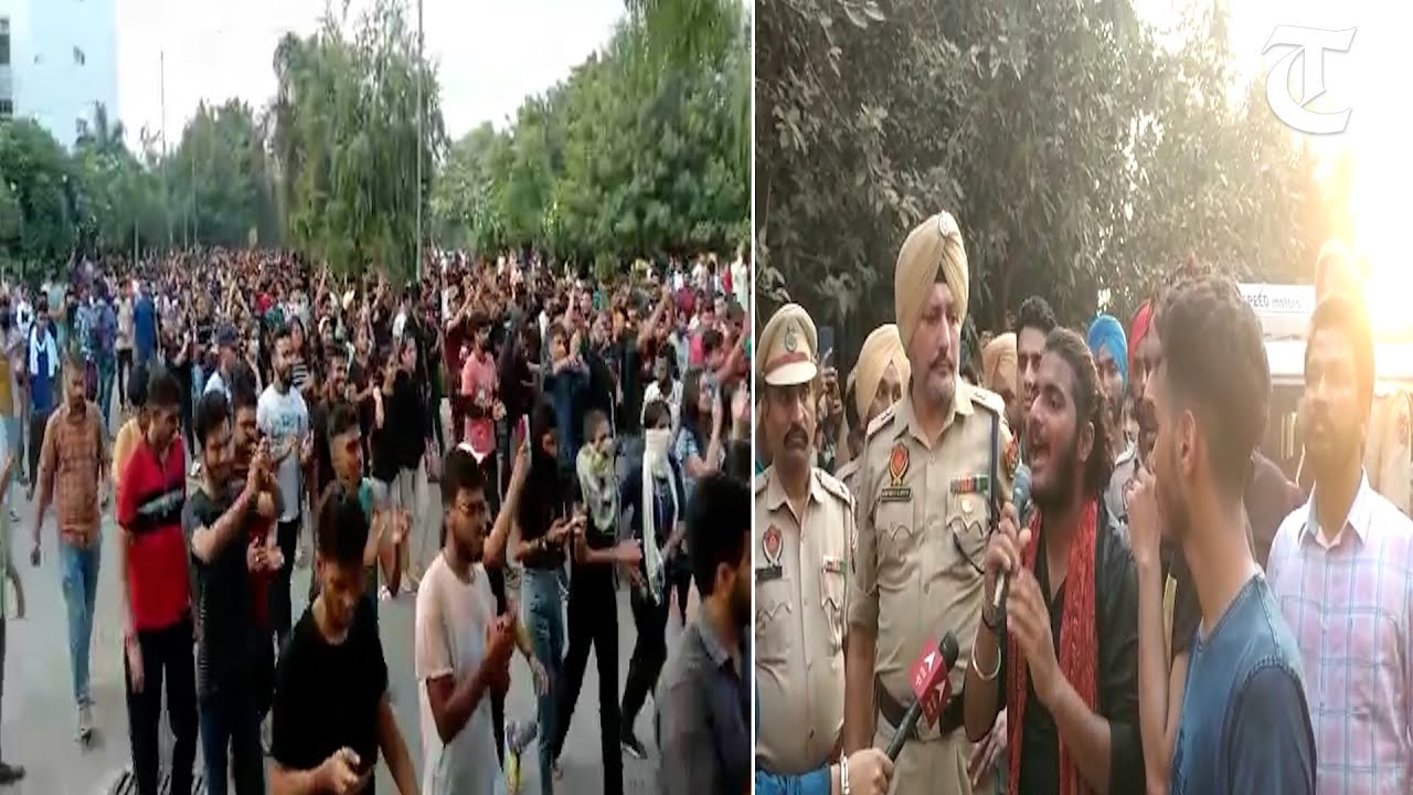 Fresh protest at Chandigarh University; agitators in black clothes raise slogan ‘we want justice’