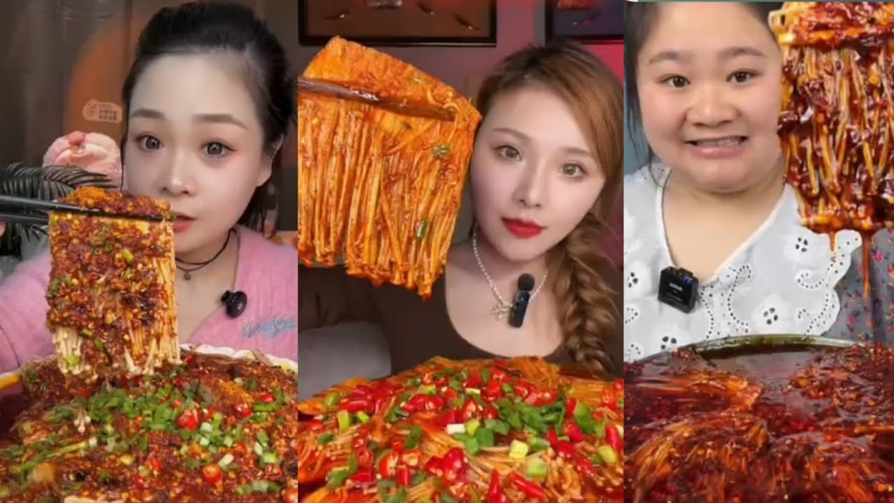 Part ( 01 ) [ MUKBANG ASMR] Spicy Chicken Pork 🍜 with 3x Spicy Lots of Food Pork Belly 😱