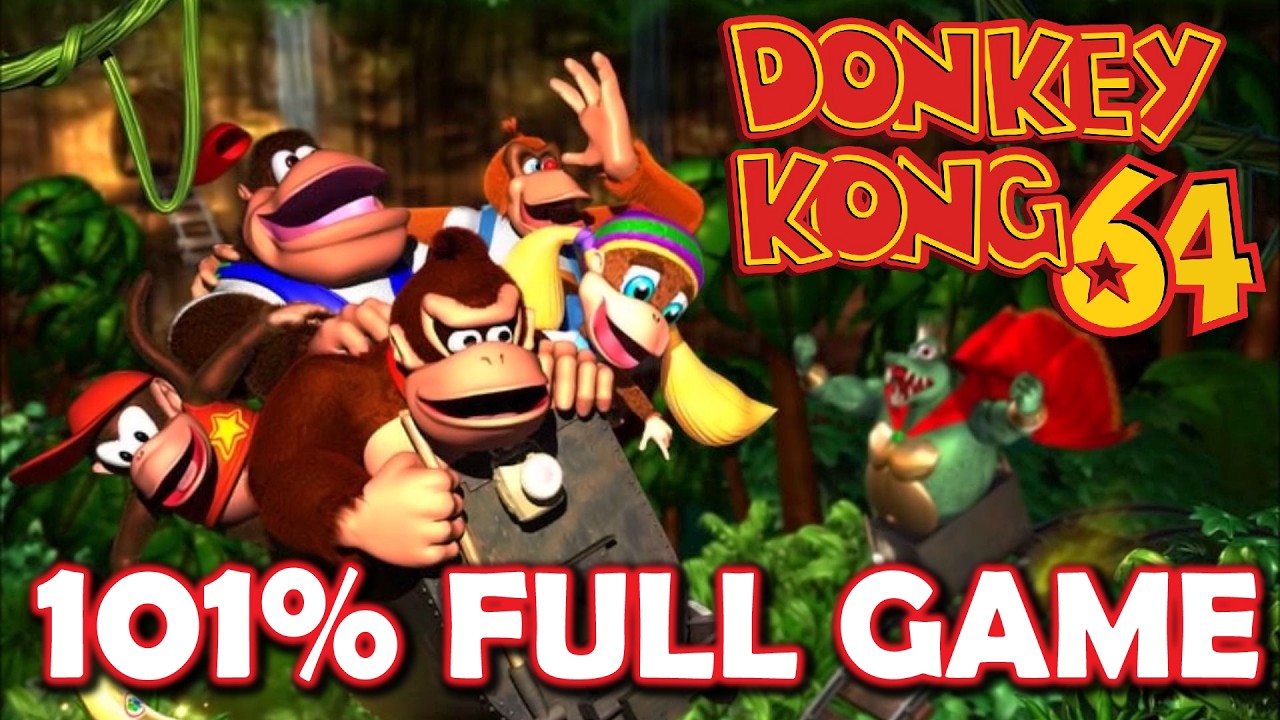 Donkey Kong 64 - (101% Full Game Playthrough!!)