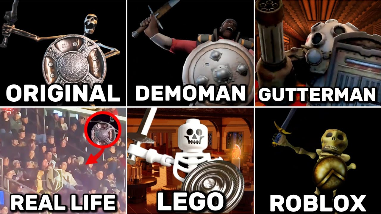 Skeleton Shield Meme All Variants 2