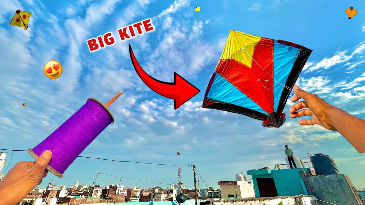 Big kite flying & kite fighting | kite cutting | patang | kites vlogs | kite