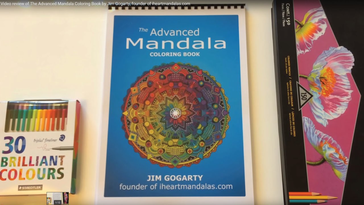 Video review of The Advanced Mandala Coloring Book by Jim Gogarty, founder of iheartmandalas.com