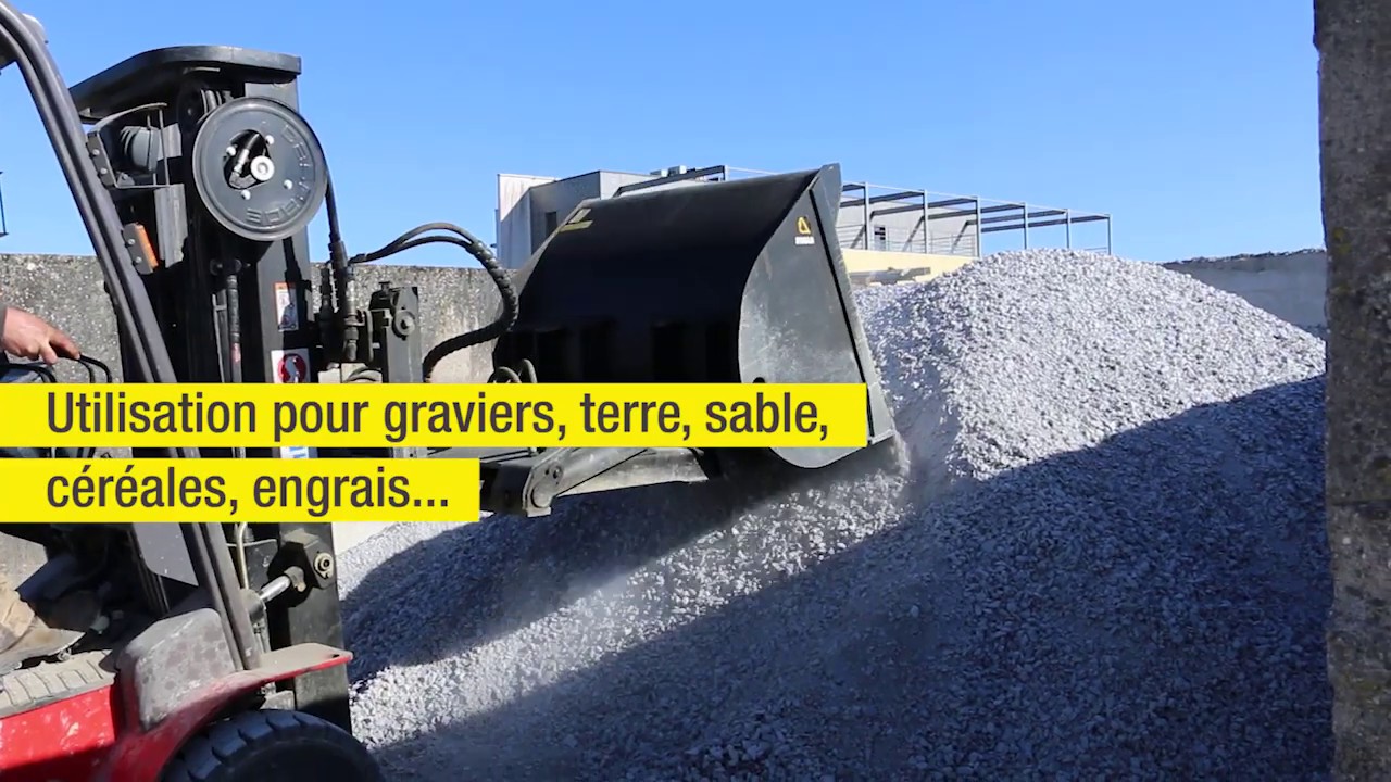 Godet Vrac Graviers Terre Gravats pour chariot industriel RIMAN