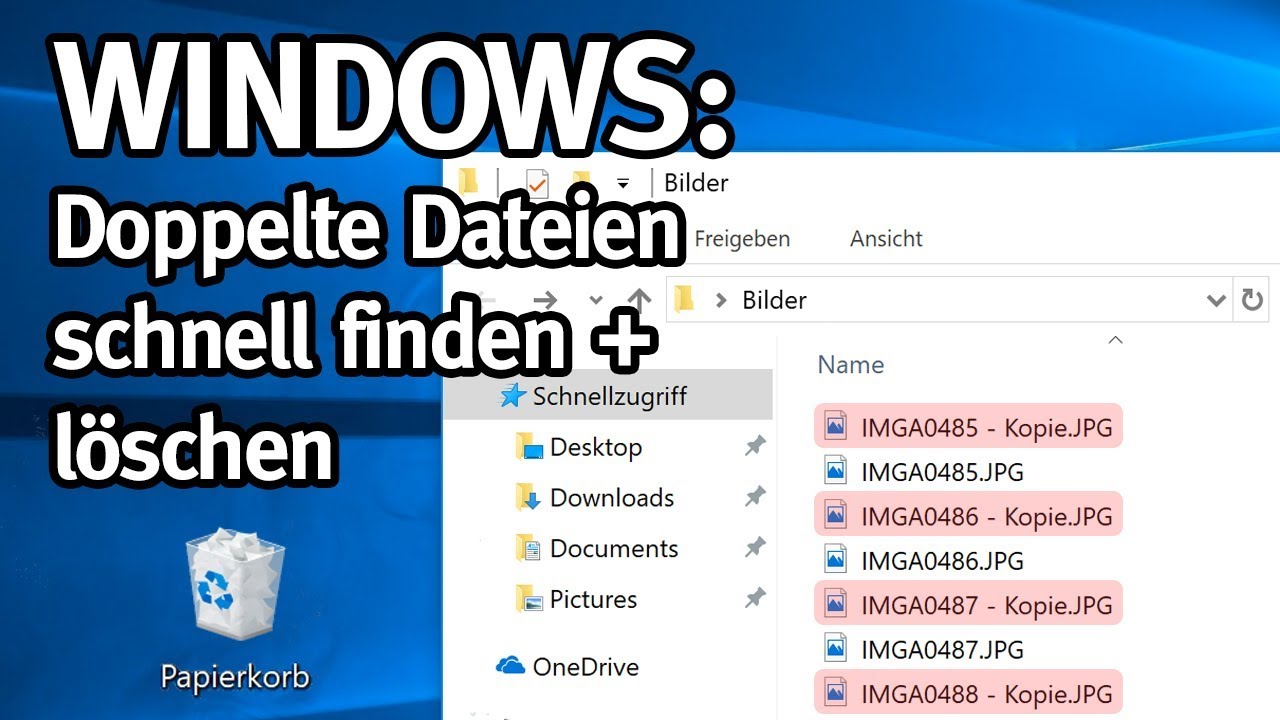 Doppelte Dateien finden und l&ouml;schen (Windows)