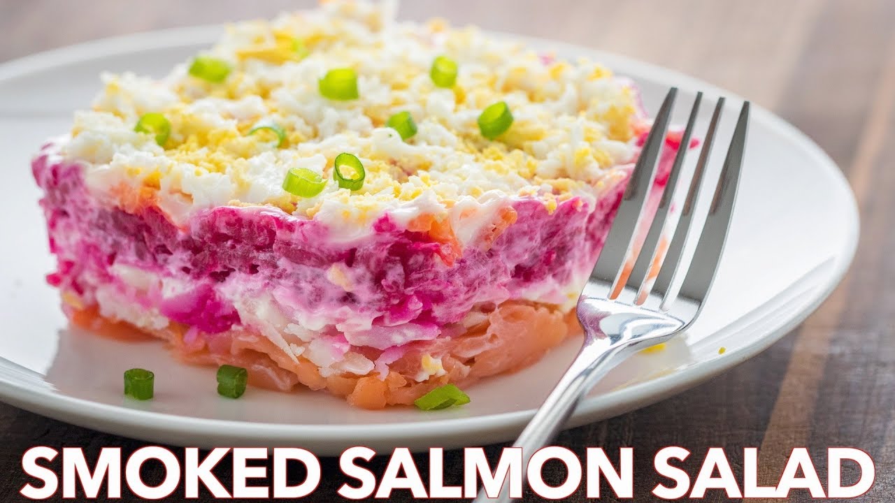 Smoked Salmon Layered Salad Recipe