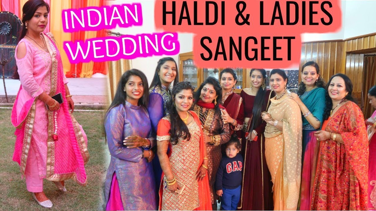 Indian Wedding HALDI LADIES SANGEET Vlog | SuperPrincessjo
