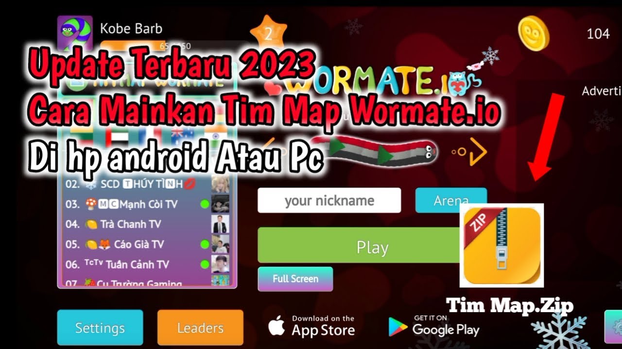 Cara Instal Tim Map Wormate io di Hp android - Terbaru 2023