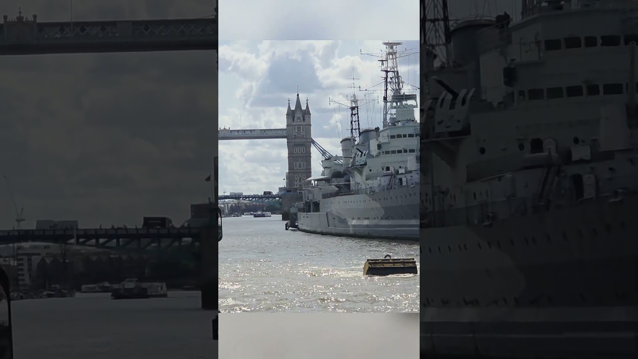 River Thames Views 🚢 | Army Ship & Tower Bridge! 