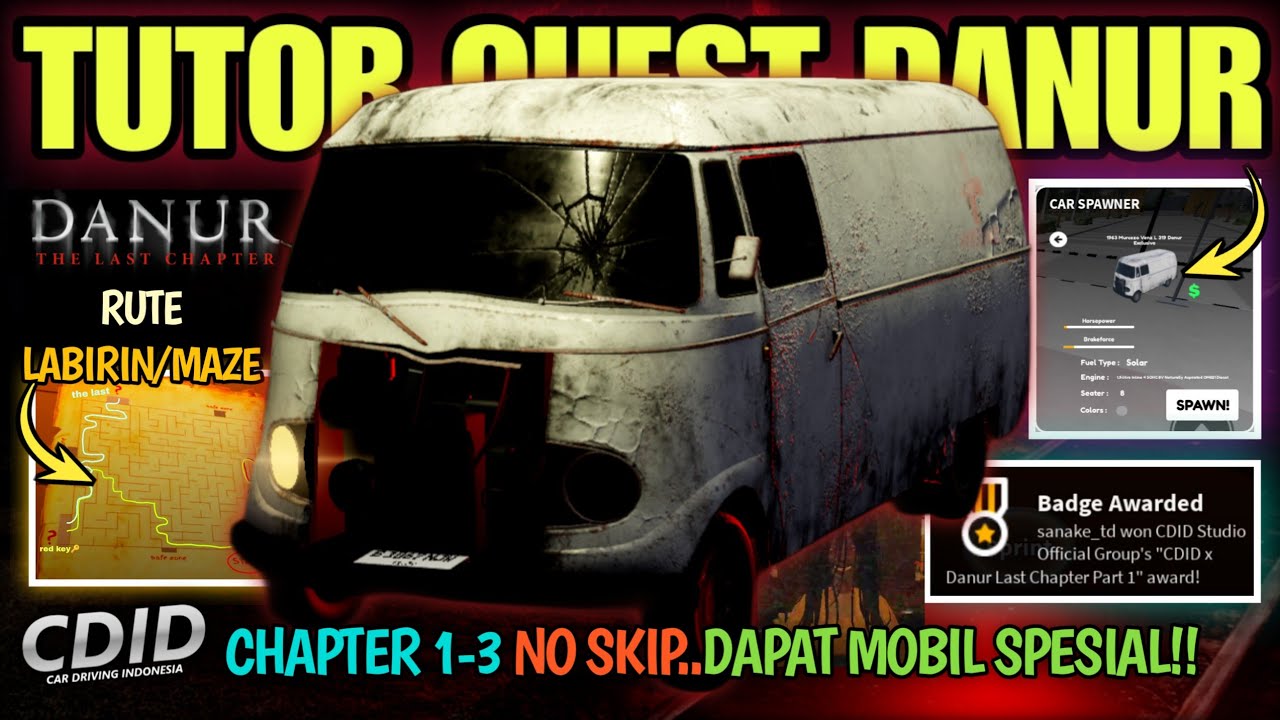 CARA MUDAH MENYELESAIKAN QUEST DANUR 2026 CDID UPDATE, TIPS & TRICKS LABIRIN | CDID V2.5 Roblox
