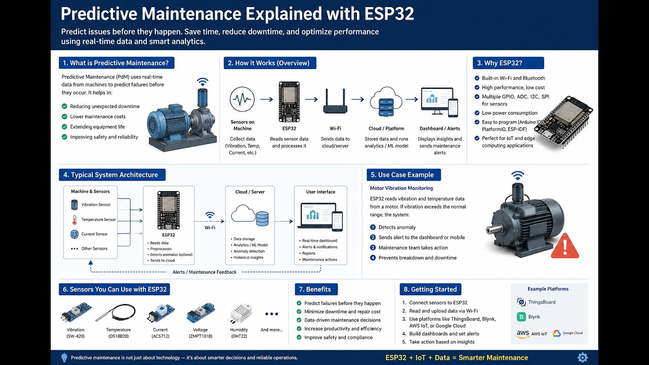 Predictive Maintenance Explained  with ESP32  | Industry 4.0 | ESP32 Edge AI Applications