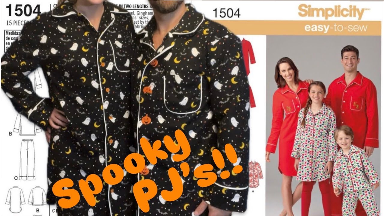 Simplicity Pattern 1504 Tutorial Adult Pajama Set (A, B & C)