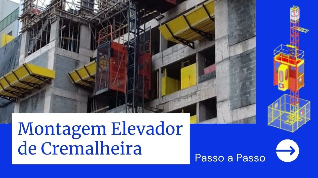 Montagem elevador de cremalheira