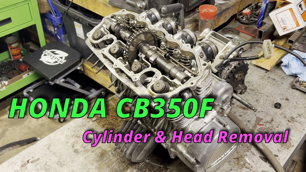 HONDA CB350F: TOP END CYLINDER HEAD AND CYLINDER REMOVAL
