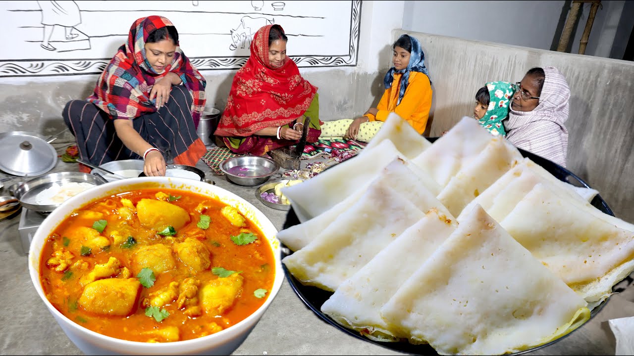 শীত শেষ হবার আগেই বাবার পছন্দের জালিদার সুরুচাকলি ও খাসির চর্বি দিয়ে আলুরদম/ Soft,fluffy Suruchakli