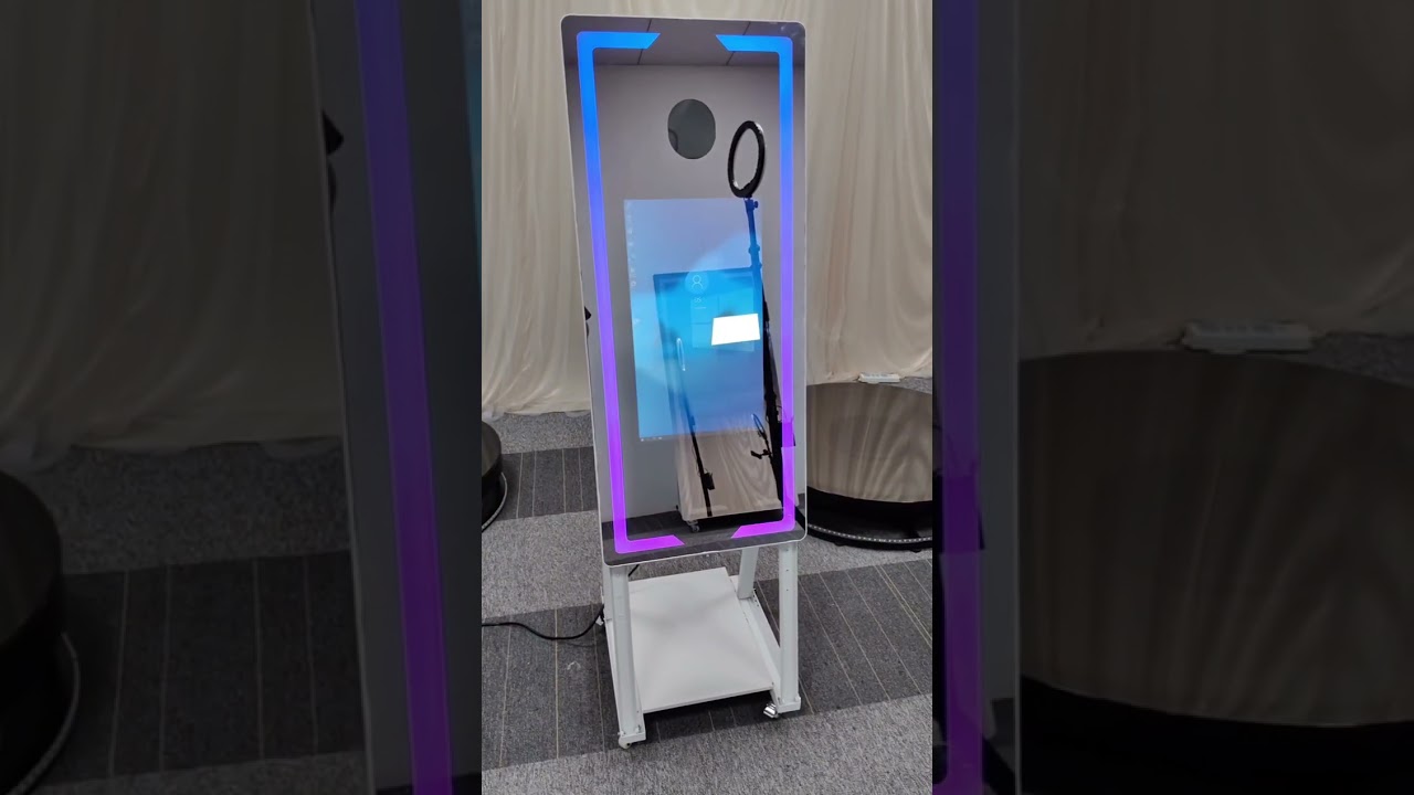 45 inch mirror photo booth installation