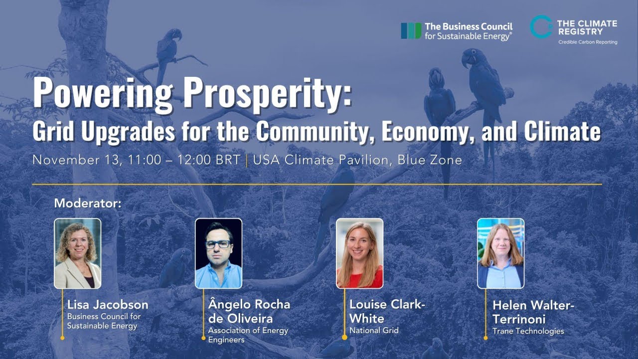 COP30 | Powering Prosperity: Grid Upgrades for the Community, Economy, and Climate