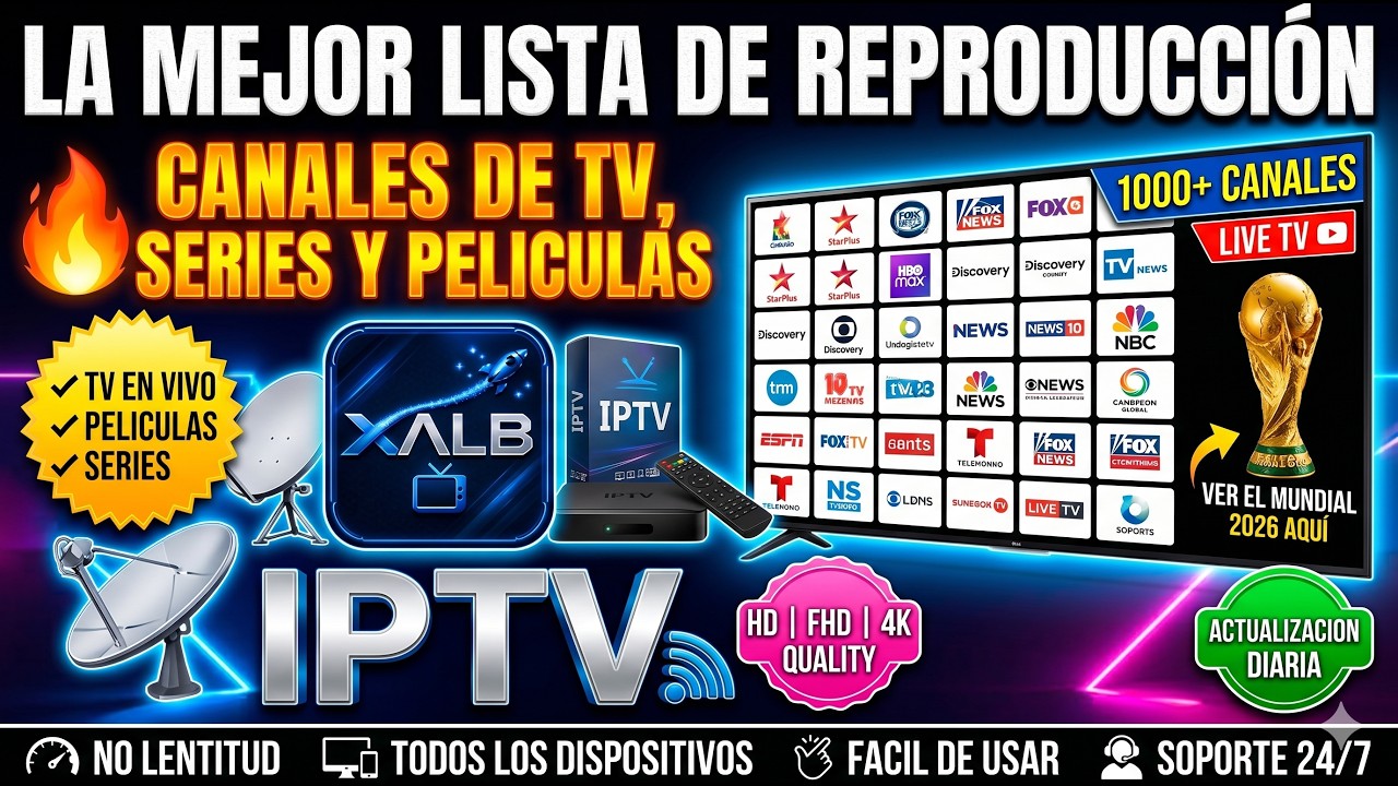 ✅X@LB Hyper 2026: Gu&iacute;a R&aacute;pida Instalar y Configurar | 10+  Lista de IPTV M&aacute;s Completas en 2026