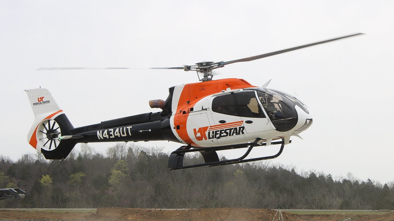 *NEW* UT LIFESTAR 4 (N434UT) AIRBUS H130 LIFTING FROM STINER AIRFIELD