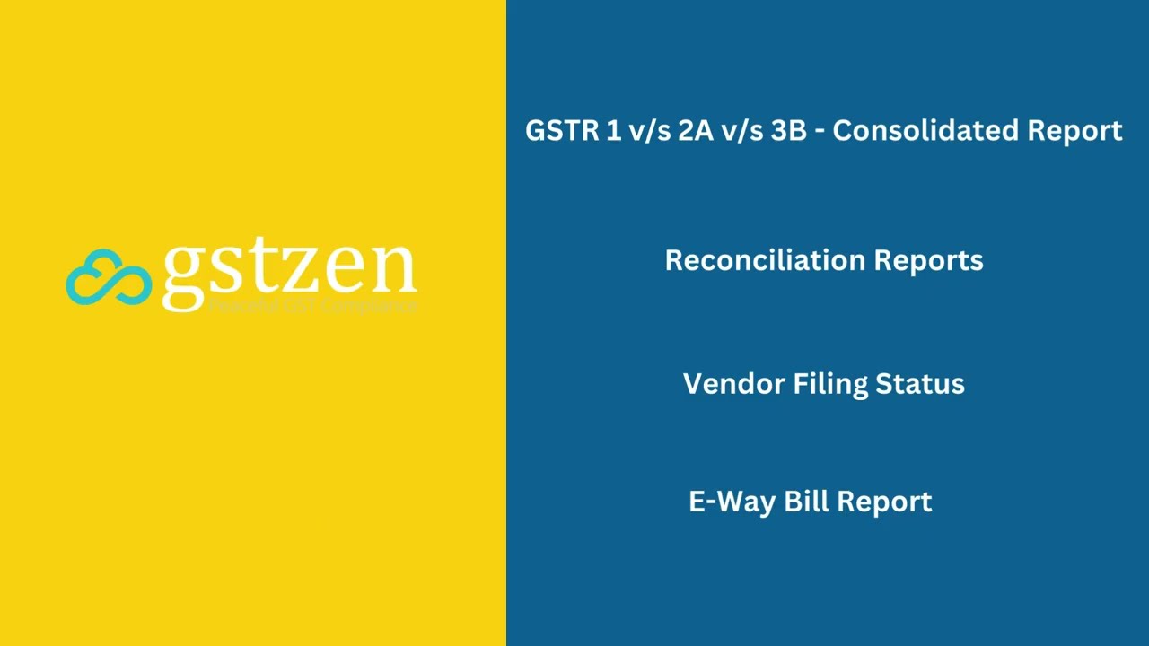 How to generate Reports using GSTZen ?