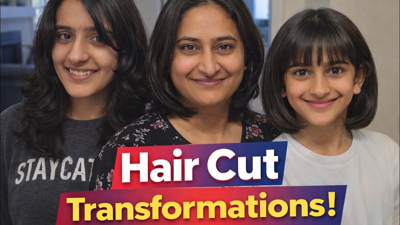Vlog-36.  Mom & Daughters Haircut ❤️ #hairstyle #richmond #dailyvideo #family #hairstyles 