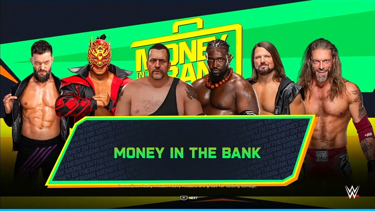 WWE 2K25: 6 Men Money In The Bank Ladder Match | WWE 2K25 Gameplay 