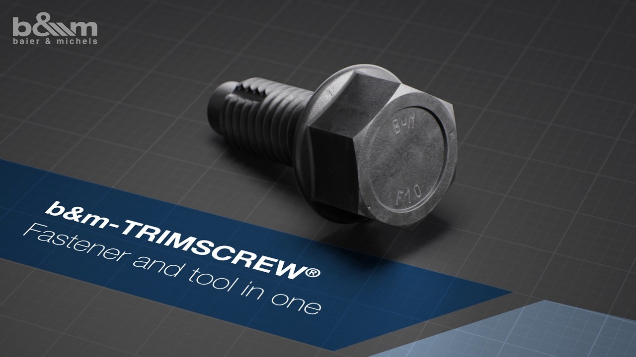 b&m-TRIMSCREW® - Metric screw with the ability to remove coating residues inside internal threads