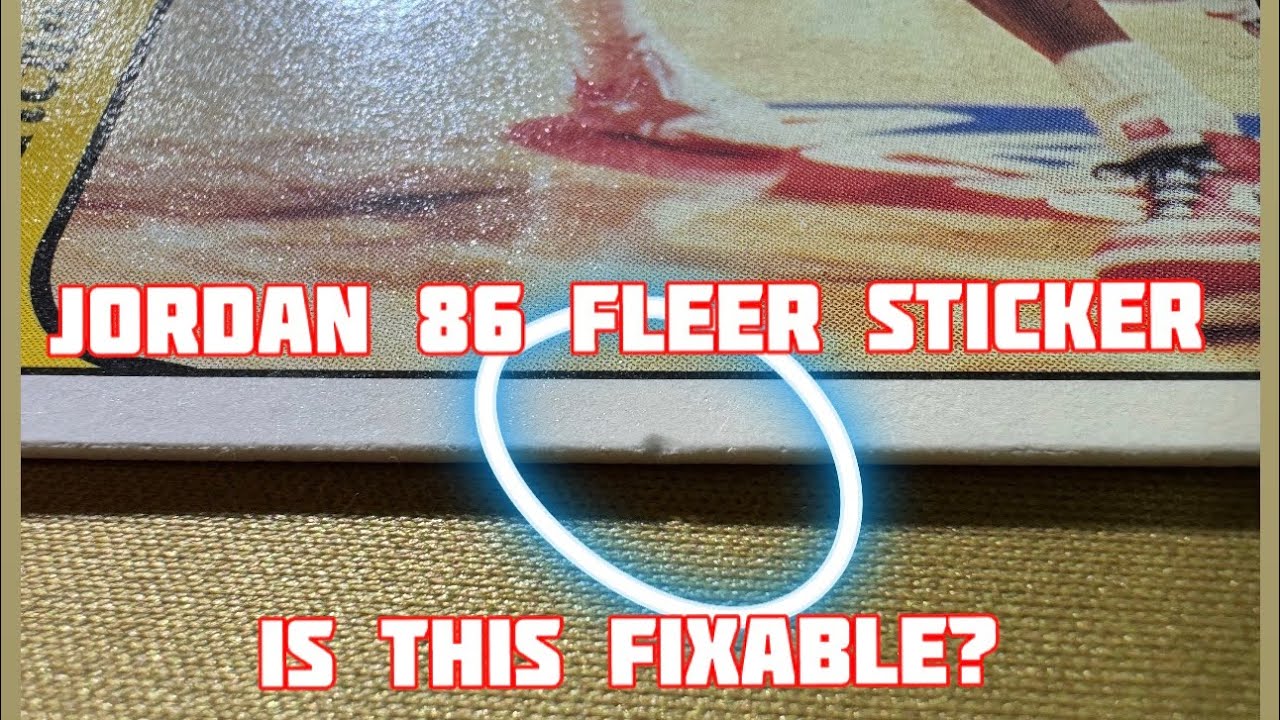 Restoring dents on 1986 Fleer Michael Jordan - This is simple. I can teach you how to do it