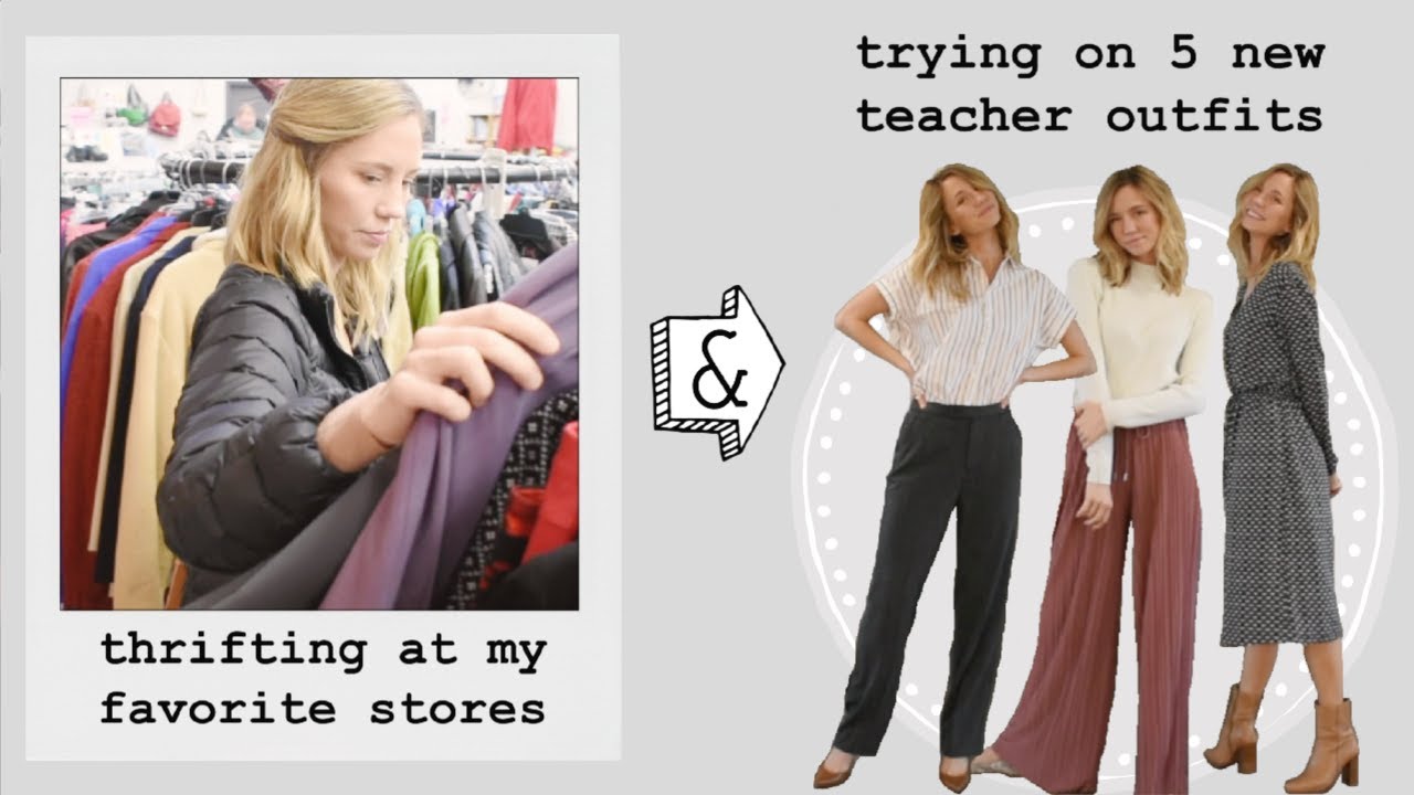 Thrifting for Teacher Outfits + Try On Haul