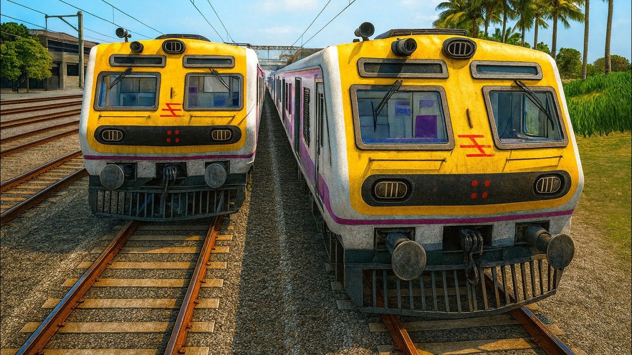 Two Fastest Local Trains Race Side-By-Side! | दो सबसे तेज़ लोकल ट्रेन आमने-सामने दौड़ती हुई |