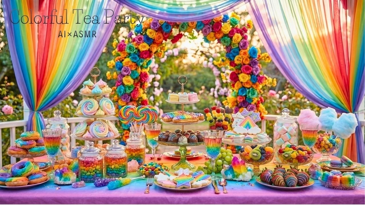 カラフルティーパーティ🧁【AI×ASMR】/Colorful Tea Party