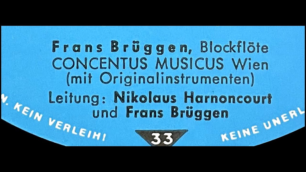 Sammartini / Frans Bruggen, 1966: Recorder Concerto in F Major - Harnoncourt, Concentus Musicus Wien