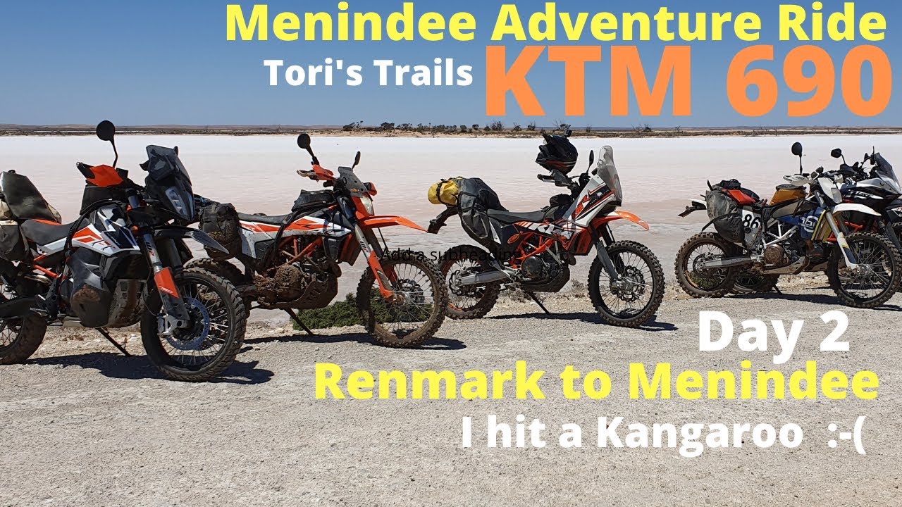 Menindee Adventure Ride - 2019 KTM 690 - Day 2 - Crashed into Kangaroo . . .
