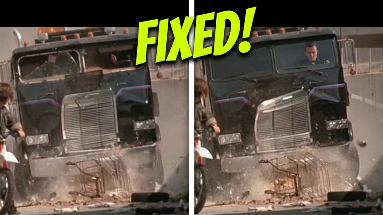 Windshield Mistake in Terminator 2 Fixed Re-Release / Bluray Comparison with Original