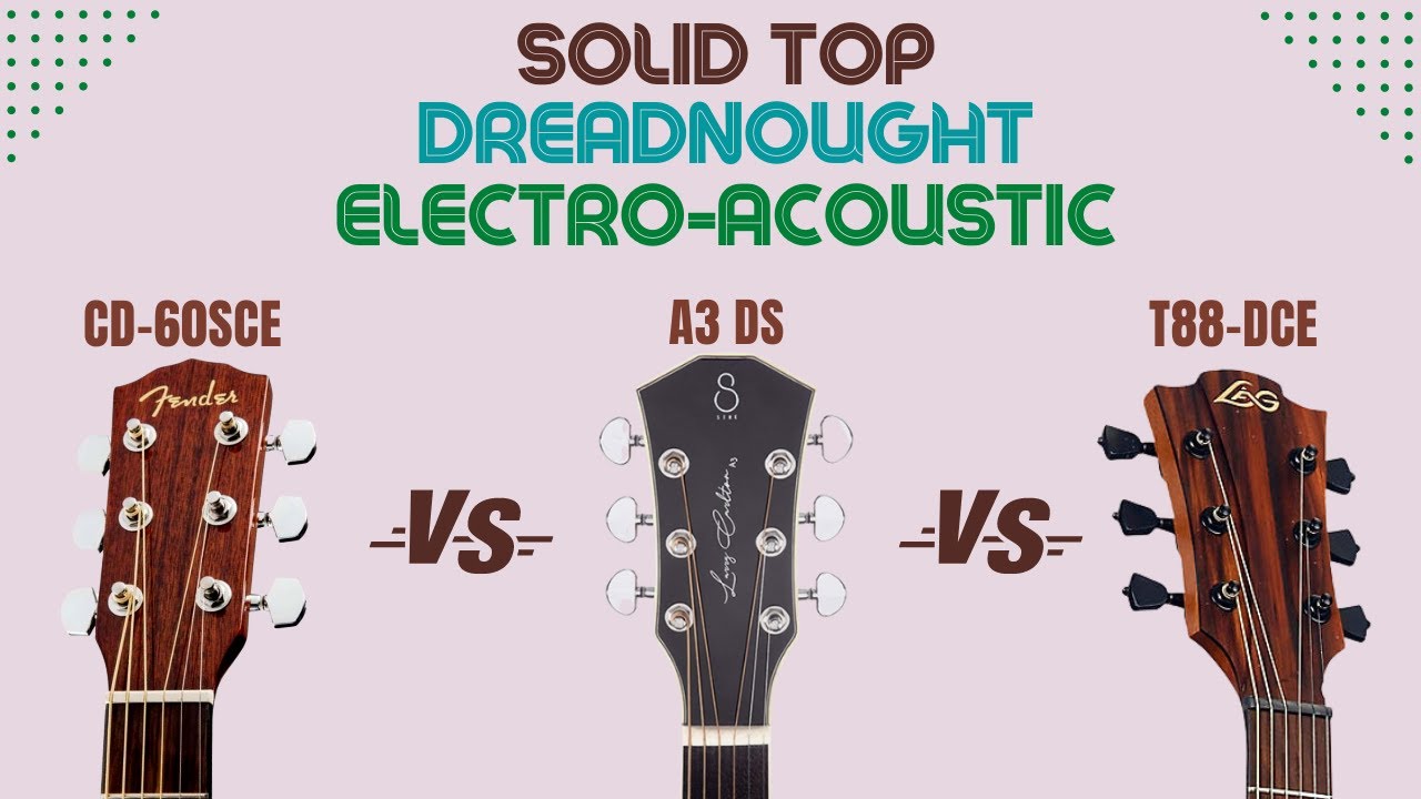 Fender CD60Sce VS Sire A3 DS VS LAG T88Dce | Best Solid Top Guitars under 40k | Sound Review